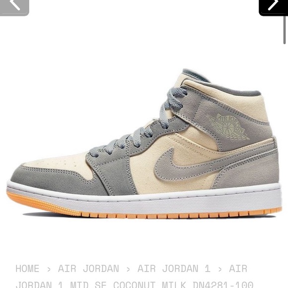 Air jordan 1 mid coconut milk - Picture 3 of 9